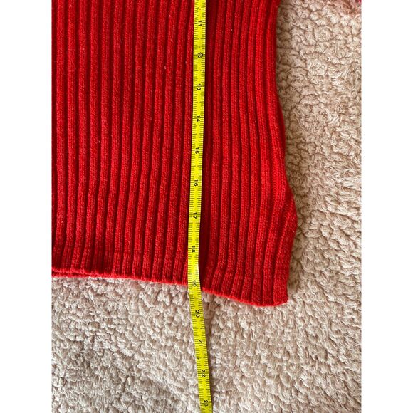 Wild Fable Women's V-Neck Rib Knit Pullover Red Sweater Size S - Picture 6 of 6